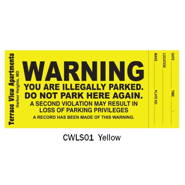 CUSTOM Yellow Warning Labels Thumbnail