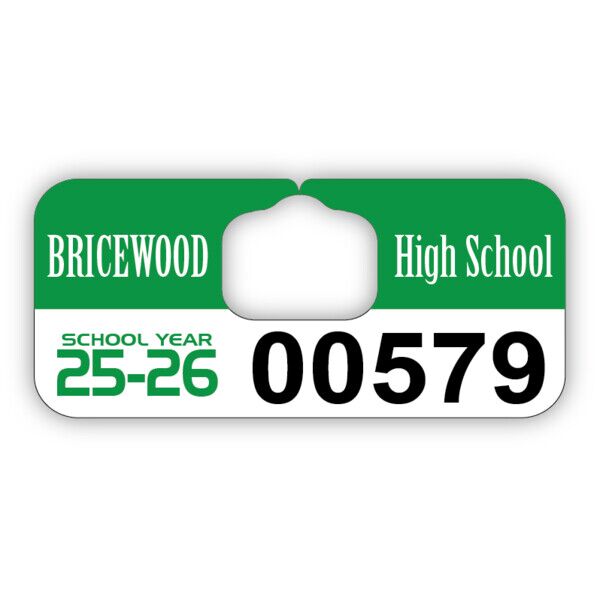 Horizontal Custom Hang Tag Parking Permit Thumbnail