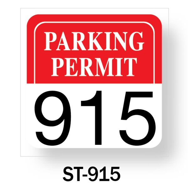 Inside Window Decal Parking Permits on Clear Thumbnail