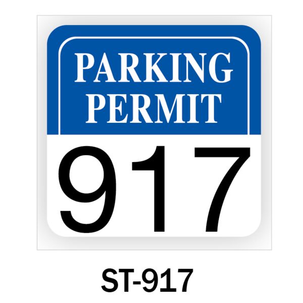 Inside Window Decal Parking Permits on Clear Thumbnail