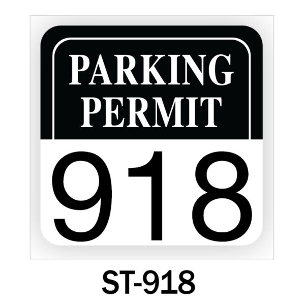 Inside Window Decal Parking Permits on Clear Thumbnail